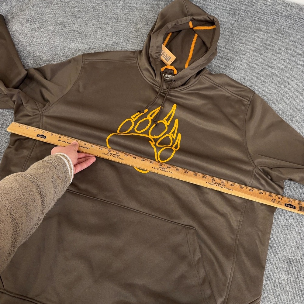 Alaskan Hardgear Duluth Trading Hoodie Men 3XL Brown Graphic Logo Fleece NEW - Picture 9 of 12